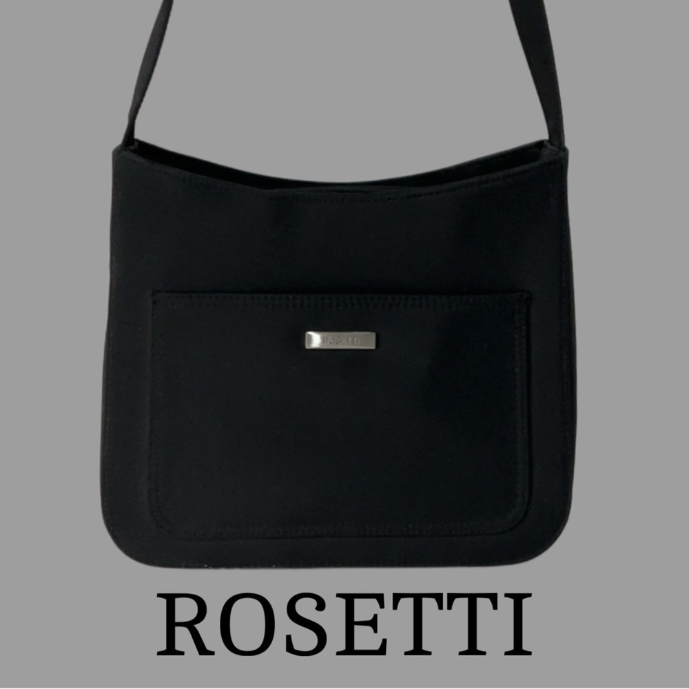 NEW ROSETTI Chic Black Structured Shoulder Bag
